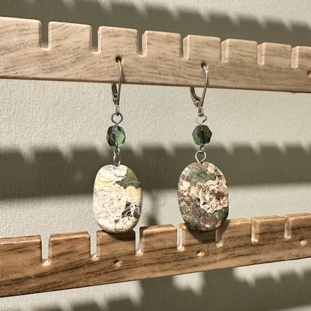 Green Stone Earrings